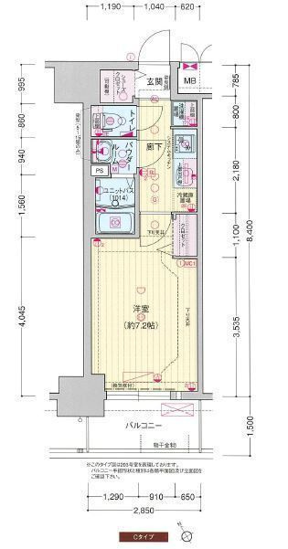 プレサンス大国町ラヴェニールの間取り