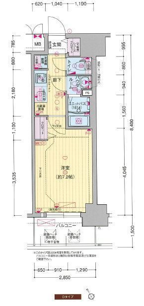 プレサンス大国町ラヴェニールの間取り