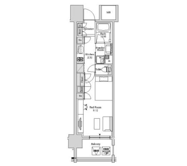 パークアクシス本町の間取り