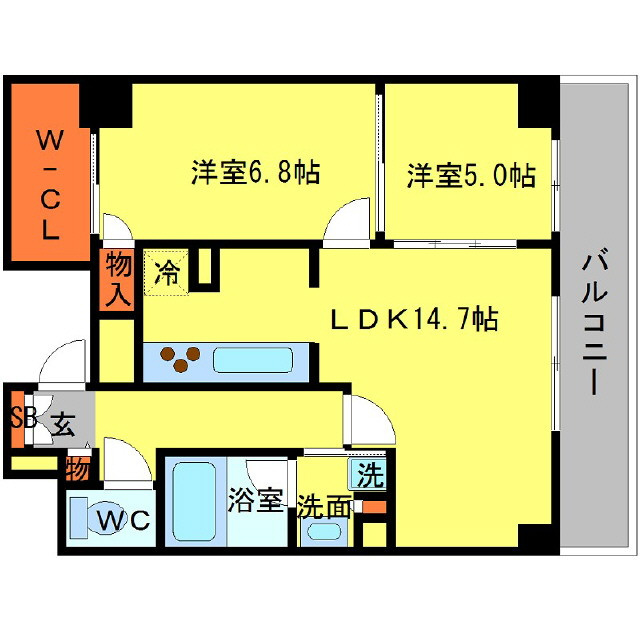 BRAVI南堀江の間取り
