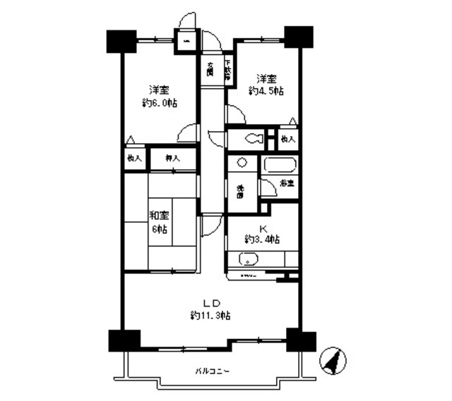 グランドメゾン江戸堀の間取り