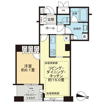 Ｄ’グラフォート大阪Ｎ．Ｙ．タワー肥後橋の間取り