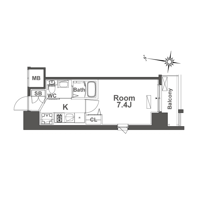TLRレジデンス本町WESTの間取り