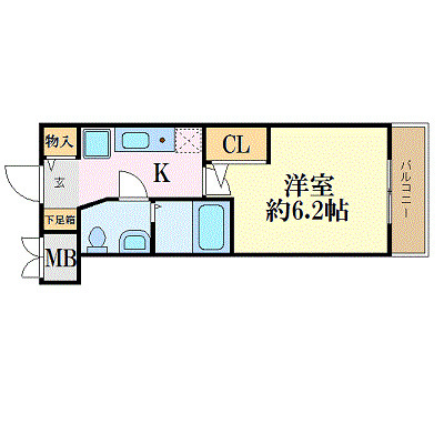 エスリード京橋Ⅲ番館の間取り