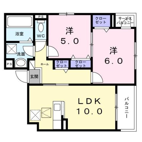 ヒカルサ此花通酉島の間取り