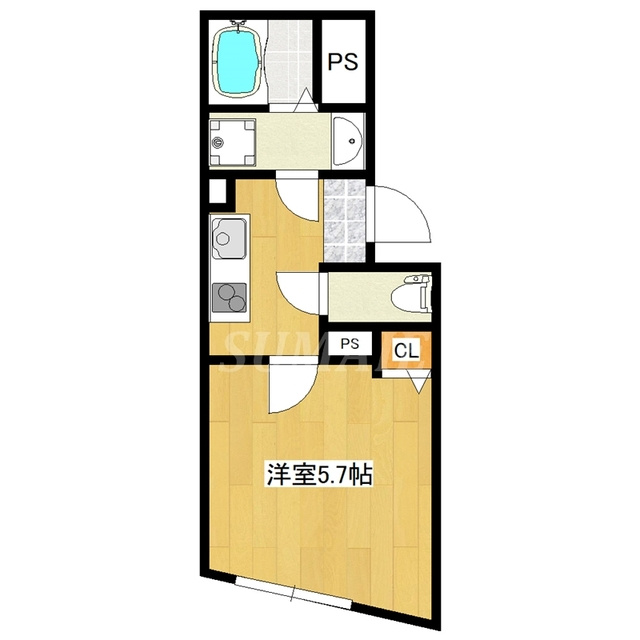 good　enough　舟渡の間取り|南西向きの角部屋です☆彡