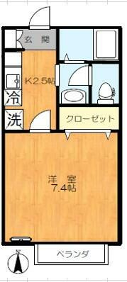 アート・フル新宿柏木の間取り|使いやすい１Kタイプの間取り