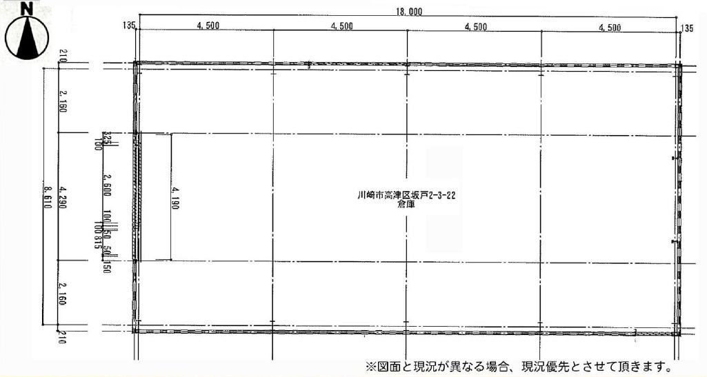 川崎市高津区坂戸２丁目の倉庫の間取り