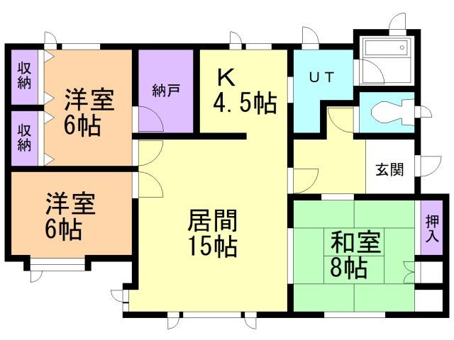 登別市登別東町5丁目1-12戸建の間取り