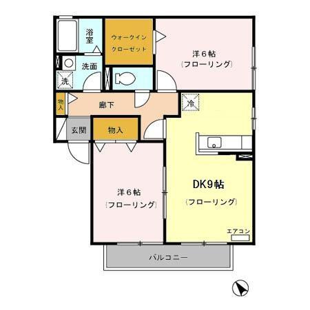 エトワール花の木　Ａの間取り