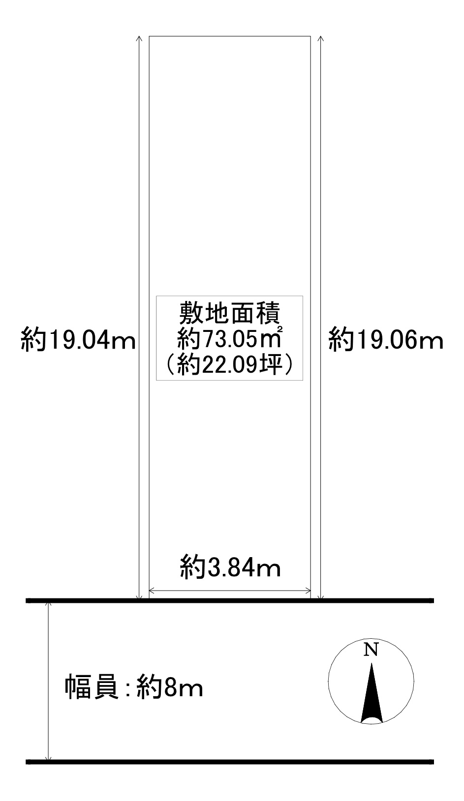 東住吉区鷹合1丁目の土地図