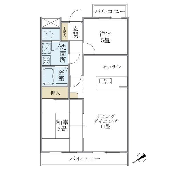 ヒルハイツ妙蓮寺の間取り