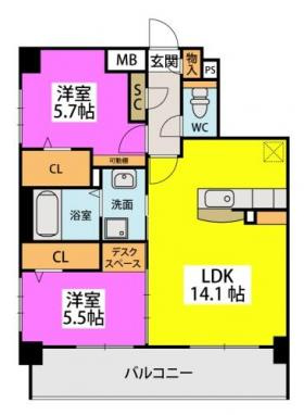 【間取り】 | リバーランド大濠