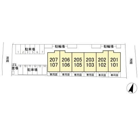 クレールＫの区画図