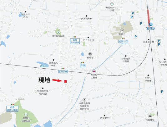 知多郡武豊町大字冨貴字道廻間　中古戸建の地図