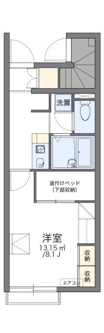 レオパレスグレイス上津Ⅱの間取り