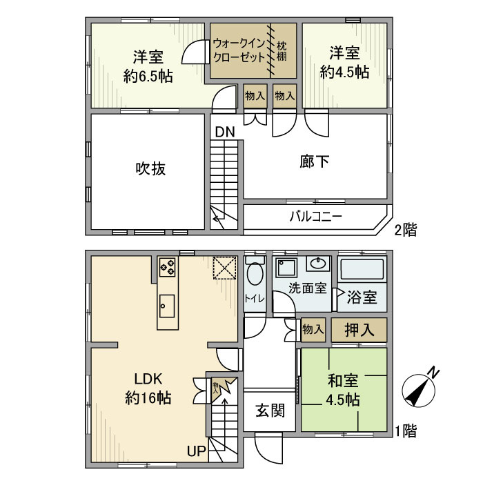 本町戸建の間取り