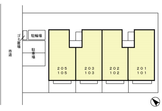 プレジオ参番館の区画図