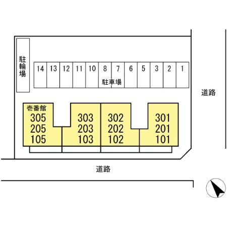 ミルフィーユ壱番館の区画図