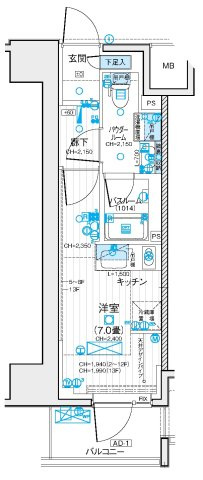デュオステージ藤沢の間取り