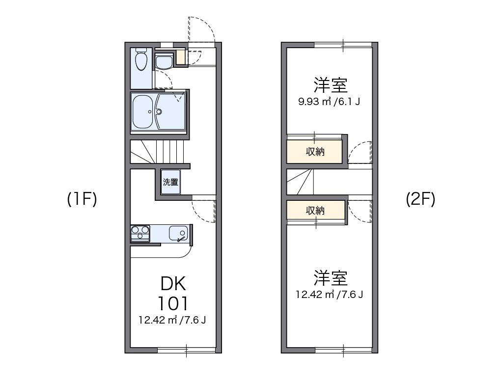 レオパレスおゆみ野Ｂ棟の間取り