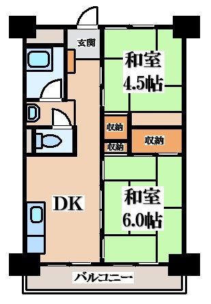 【間取り】 | ビレッジハウス南清水タワー