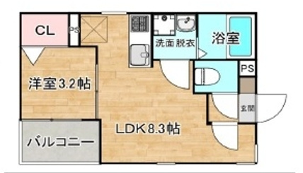 アパルトマン昭南町の間取り|使いやすい間取りです。