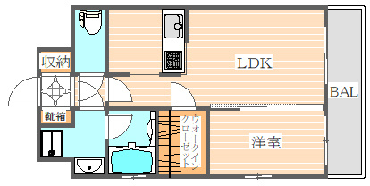 HSK博多ステーション(エイチエスケー博多ステーション)の間取り|使いやすい間取りです。