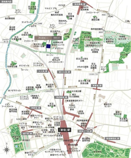 【地図】 | パークアクシス新宿百人町