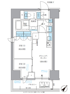 【間取り】 | パークアクシス東日本橋