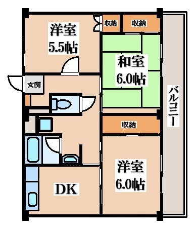 【間取り】 | ビレッジハウス山本