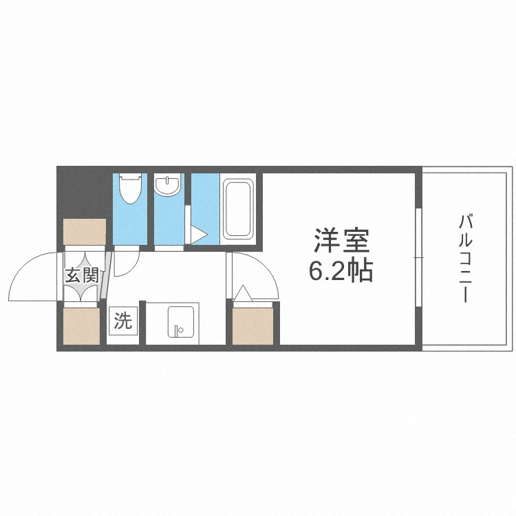 エステムコート難波Ⅶビヨンドの間取り