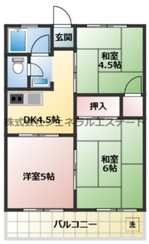 【間取り】 | 美田すみれハイツB