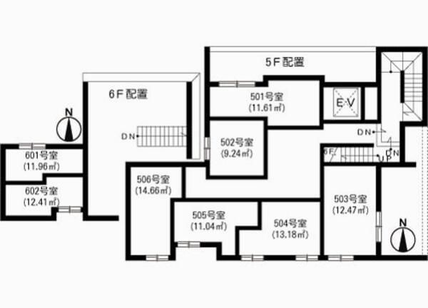 シューエックスビルの区画図