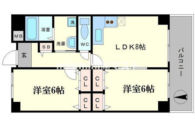 パレーシャル難波の間取り