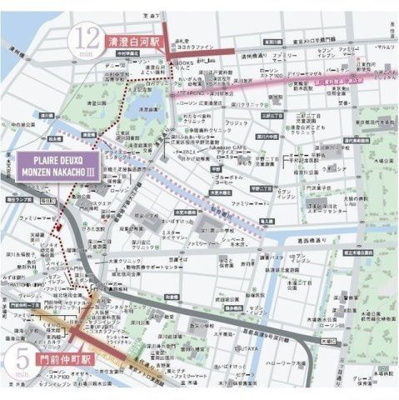 【地図】 | プレール・ドゥーク門前仲町Ⅲ
