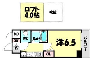 【間取り】 | エステムコート神戸県庁前3フィエルテ