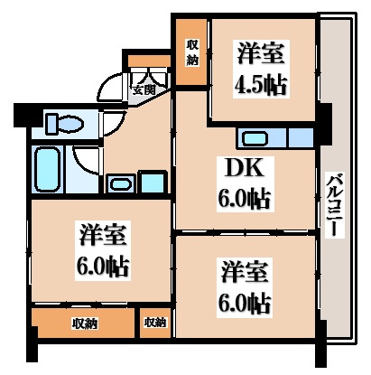 【間取り】 | ビレッジハウスつるみ