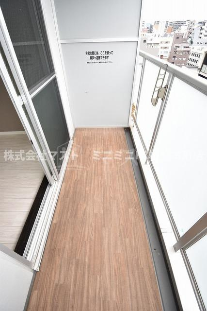 プリモパッソ谷町９丁目のバルコニー