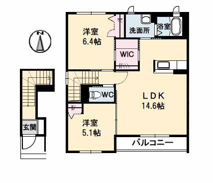コートクレールⅡ番館の間取り