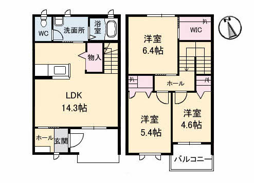 クラヴィエ北田宮の間取り