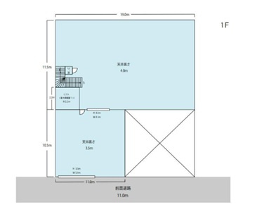 東大阪市衣摺倉庫・工場の間取り