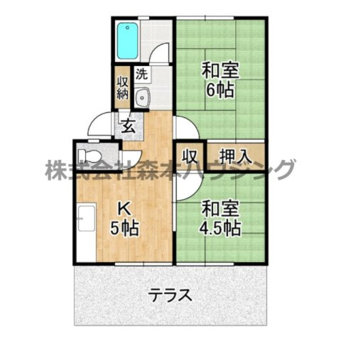 【間取り】 | 　ハイツ千鶴1