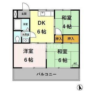晴新コーポラスの間取り
