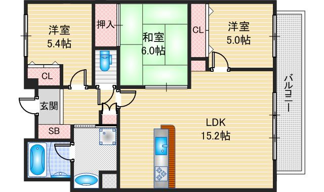 コート千里丘の間取り