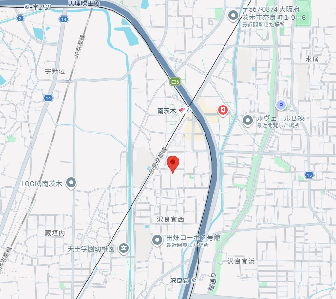 サンハート南茨木の地図