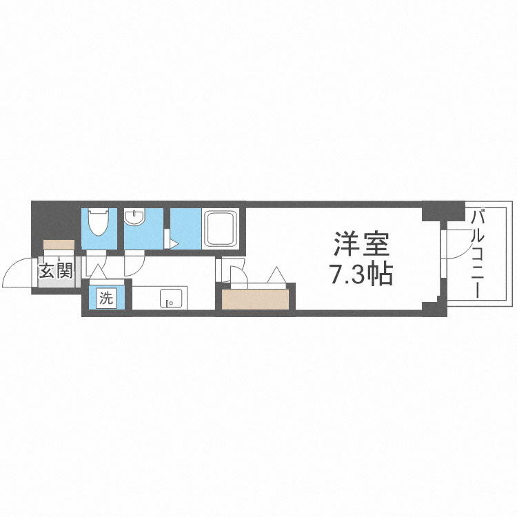 プランドール北浜の間取り