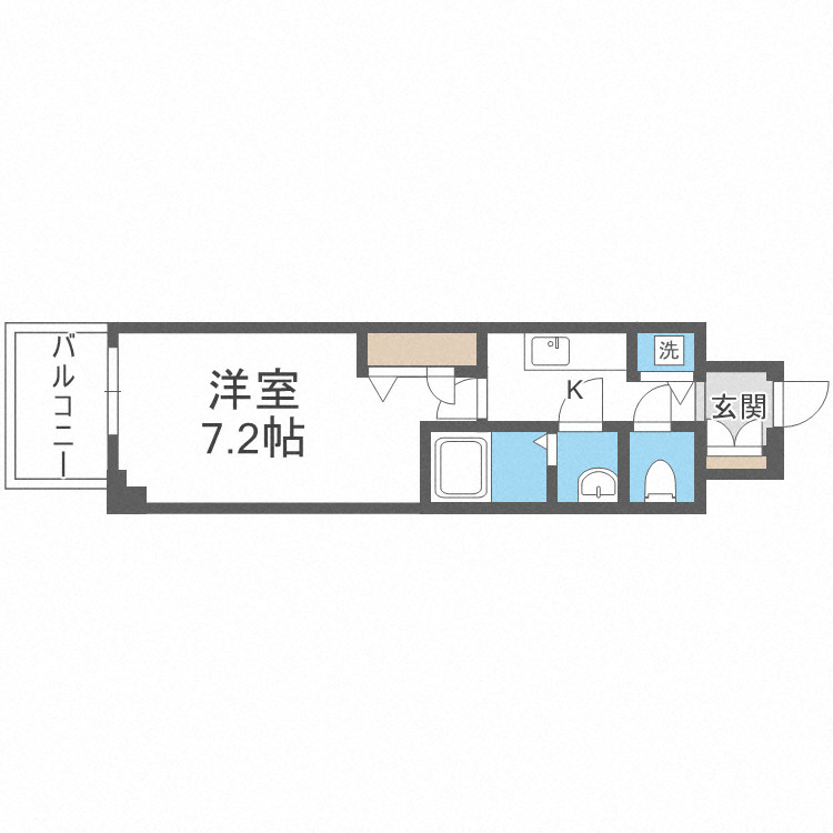 プランドール北浜の間取り
