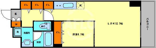 Dimus北浜の間取り|Dimus北浜　間取り