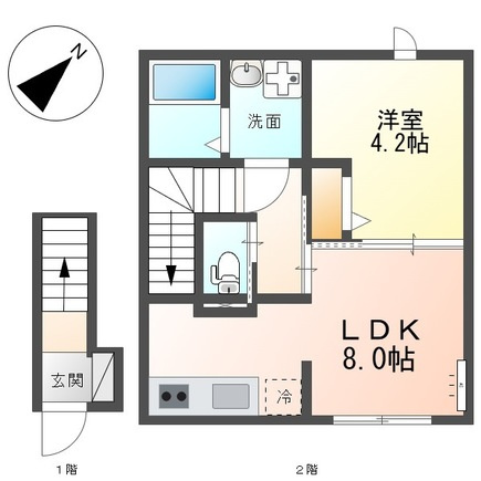 【間取り】 | (仮称)吹田市新芦屋新築アパート